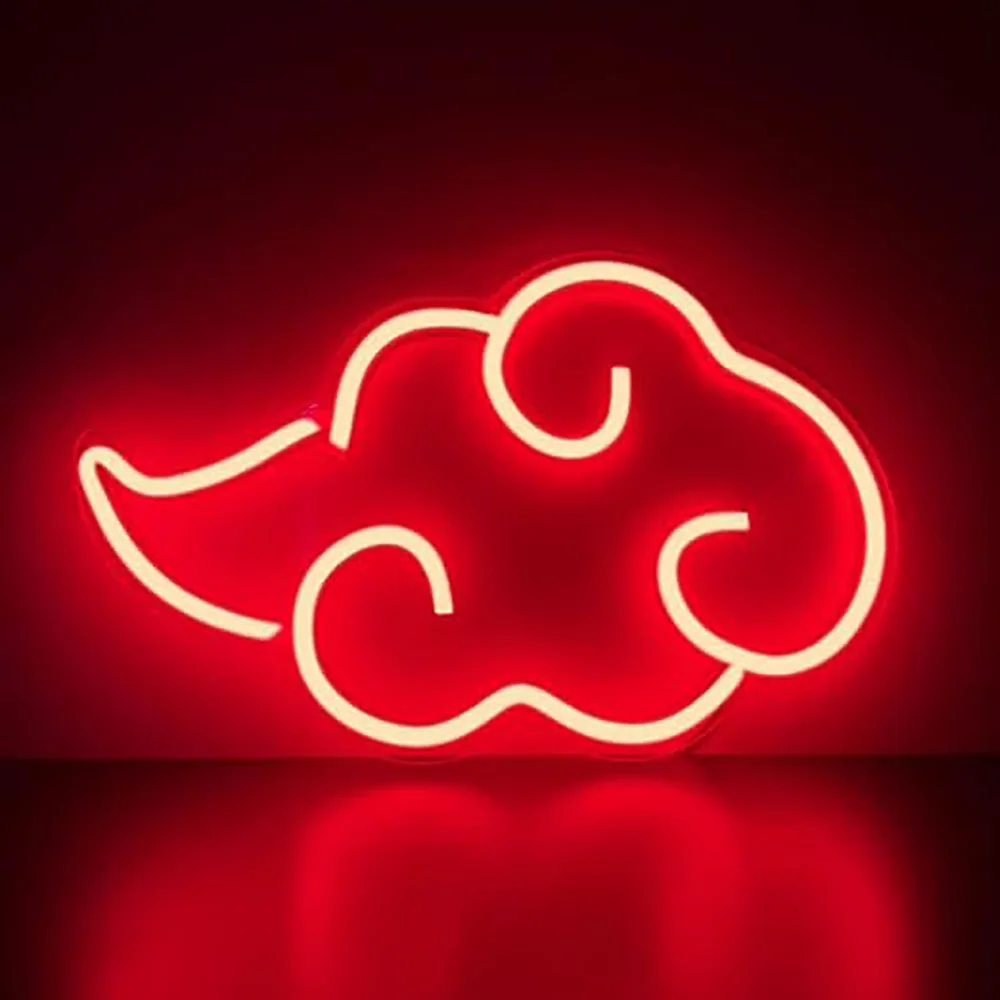 

Anime LED Neon Sign Red Cloud Dimmable Gaming Neon Light USB Switch Night Neon Light for Game Room Christmas Halloween Gifts