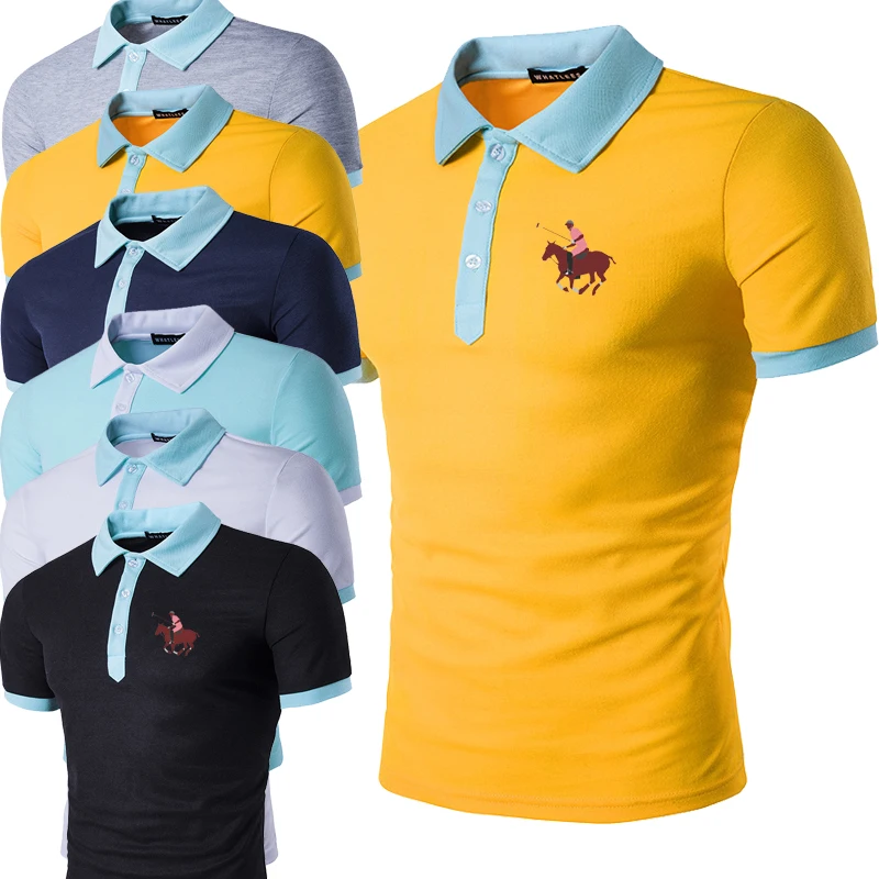 

Summer Short Sleeve Polo Shirt Men Fashion Casual Slim Business T-shirt Men's Clothing