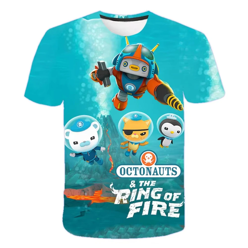 Футболка imprimé en 3D Kawaii Octonauts pour enfants dessin animé vêtements décontractés filles et gar Voi hauts