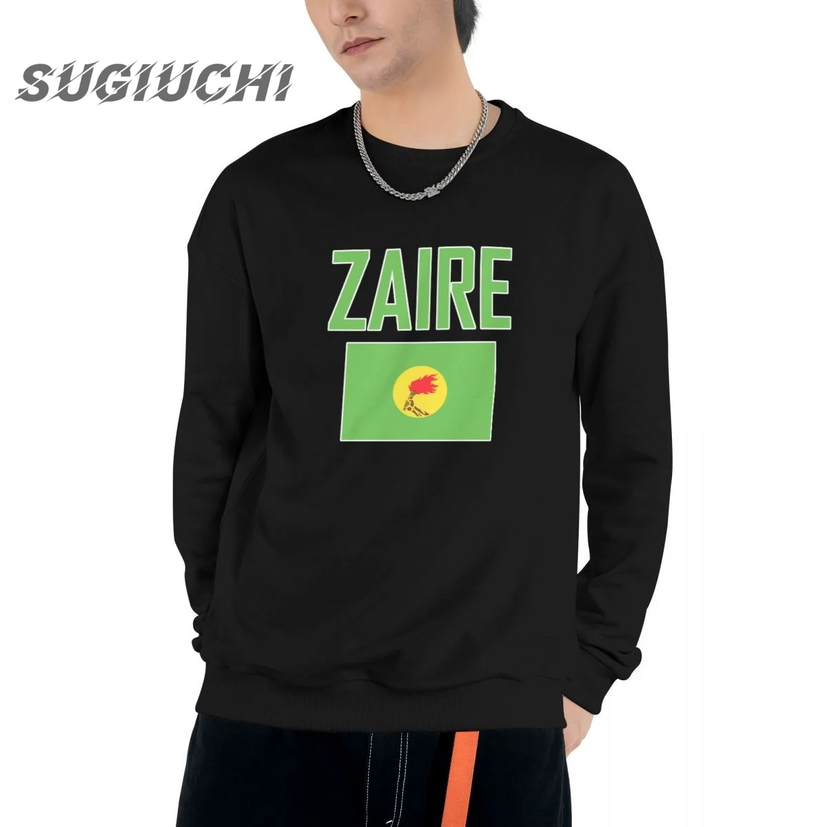 

Cotton 6XL ZAIRE Country Flag With Letter Men Unisex Hoodie O Neck Sweatshirt Women Hip Hop Streetwear Tracksuit Clothing
