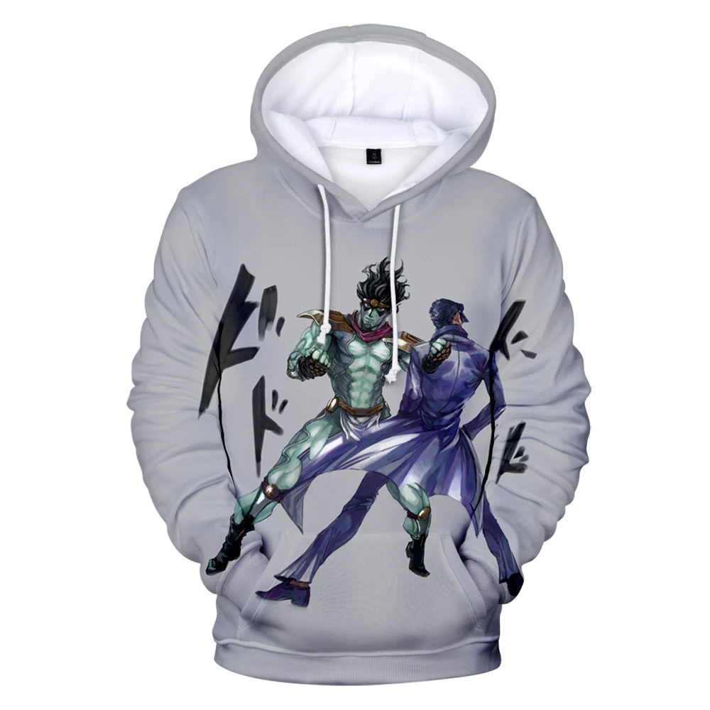 

Толстовка с капюшоном для мальчиков и девочек, свитшот с 3D принтом аниме «невероятные приключения Джоджо», модное худи для мужчин и женщин