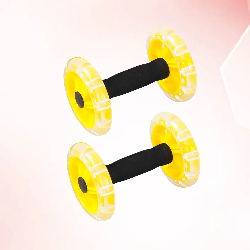 

Ab Roller Wheel Abdominal Exercise Roller Abdomen Training Wheel Gym Workout for Fitness Use Yellow