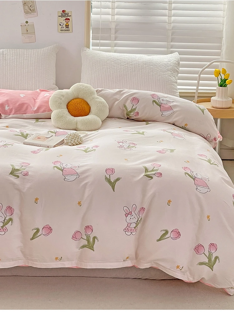 Cute Princess Sle Pure Cotton Quilt Cover Single Piece 50x200 Household Breathable Double 00 220x240