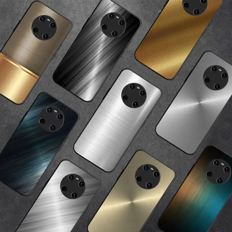 

Dark Brushed Metal Texture Phone Case for Huawei Y 6 9 7 5 8s prime 2019 2018 enjoy 7 plus