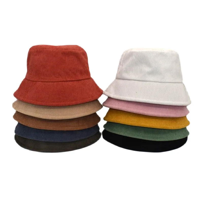 

Панама Вельветовая для мужчин и женщин, универсальная шапка в японском стиле рыбака, однотонная Повседневная, для улицы, весна-осень