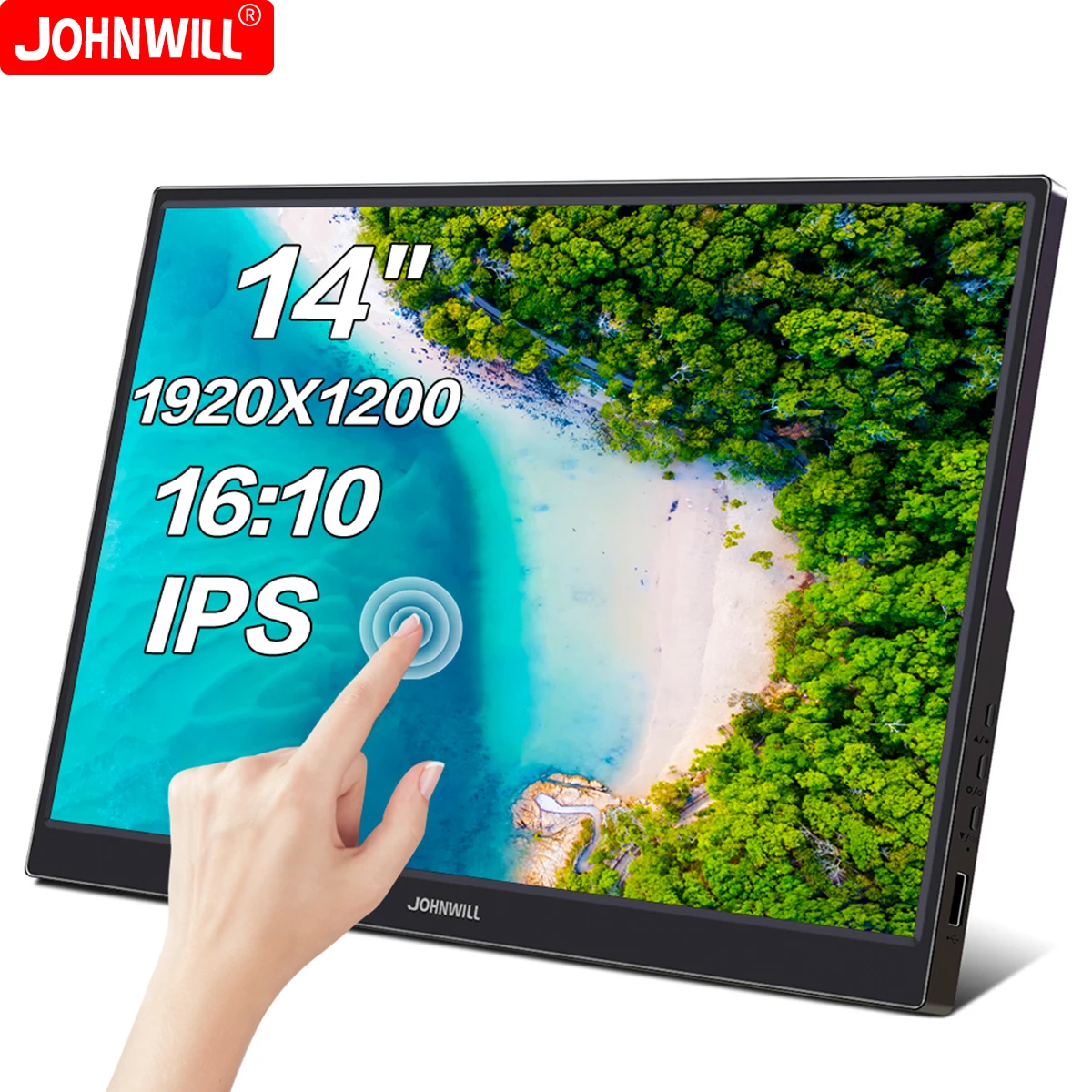 Bild von 14 inch 1920X1200P touch portable monitor IPS 16:10 USB-C HDMI-Compatible LCD Second Display Gaming For Laptop Switch XBOX PS4