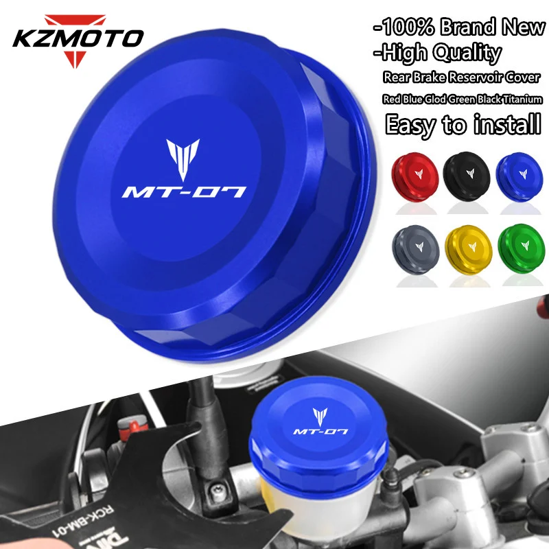 

Modified Aluminium Motorbike Rear Brake Fluid Cylinder Master Reservoir Cover Cap For Yamaha MT07 MT-07 FZ 07 2014-2016 2017
