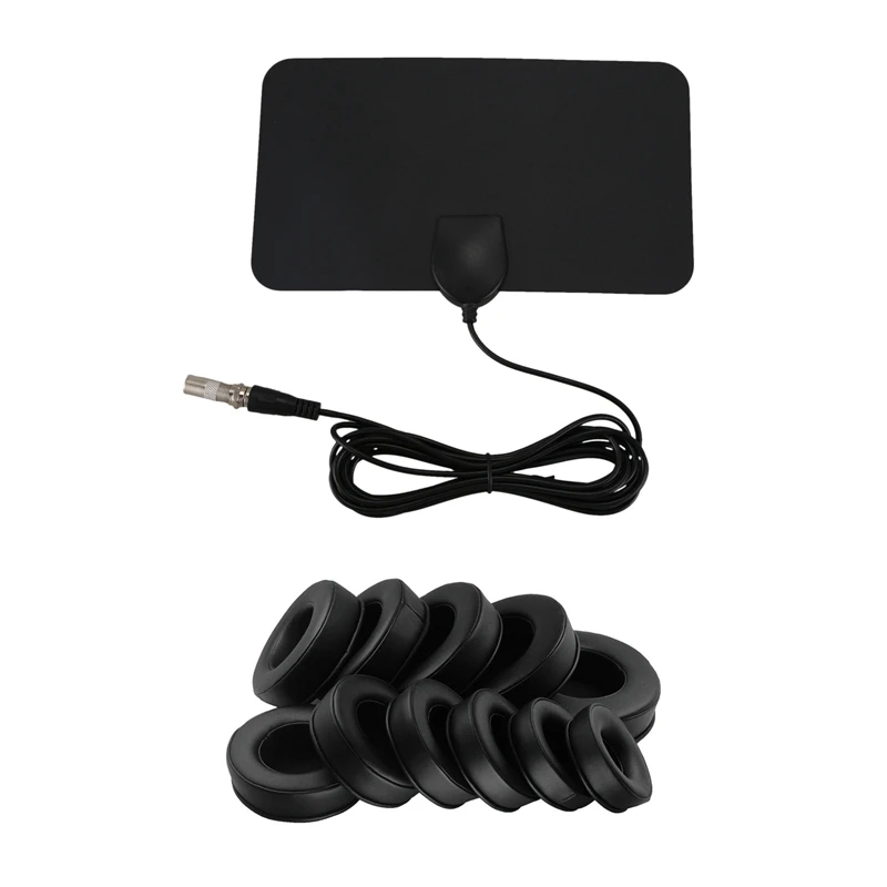 

Flat HD Digital Indoor Zoom TV Antenna HDTV 50 Mile Range & Soft Pu Earpad Foam Ear Pads Cushions For Sony For Akg