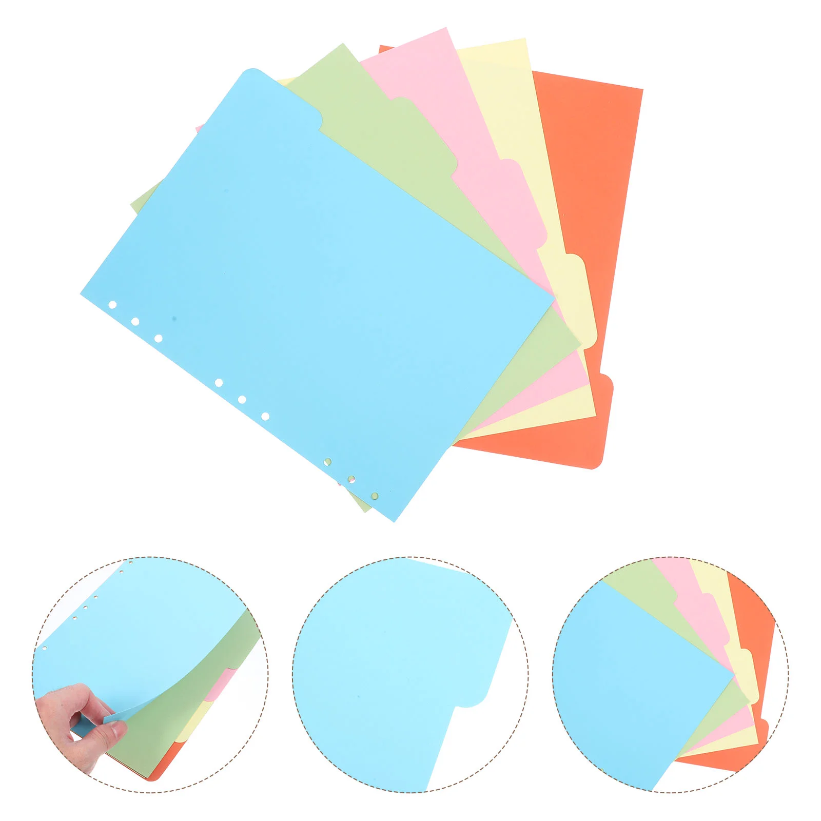 

15 Pcs Colored Labels Separator Sheet Index Paper Binder Dividers Notebook B5 Notepad White Cardboard Tabs Stationery