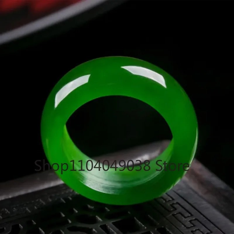 Натуральное зеленое нефритовое кольцо Hetian китайский амулет из яшмы модные