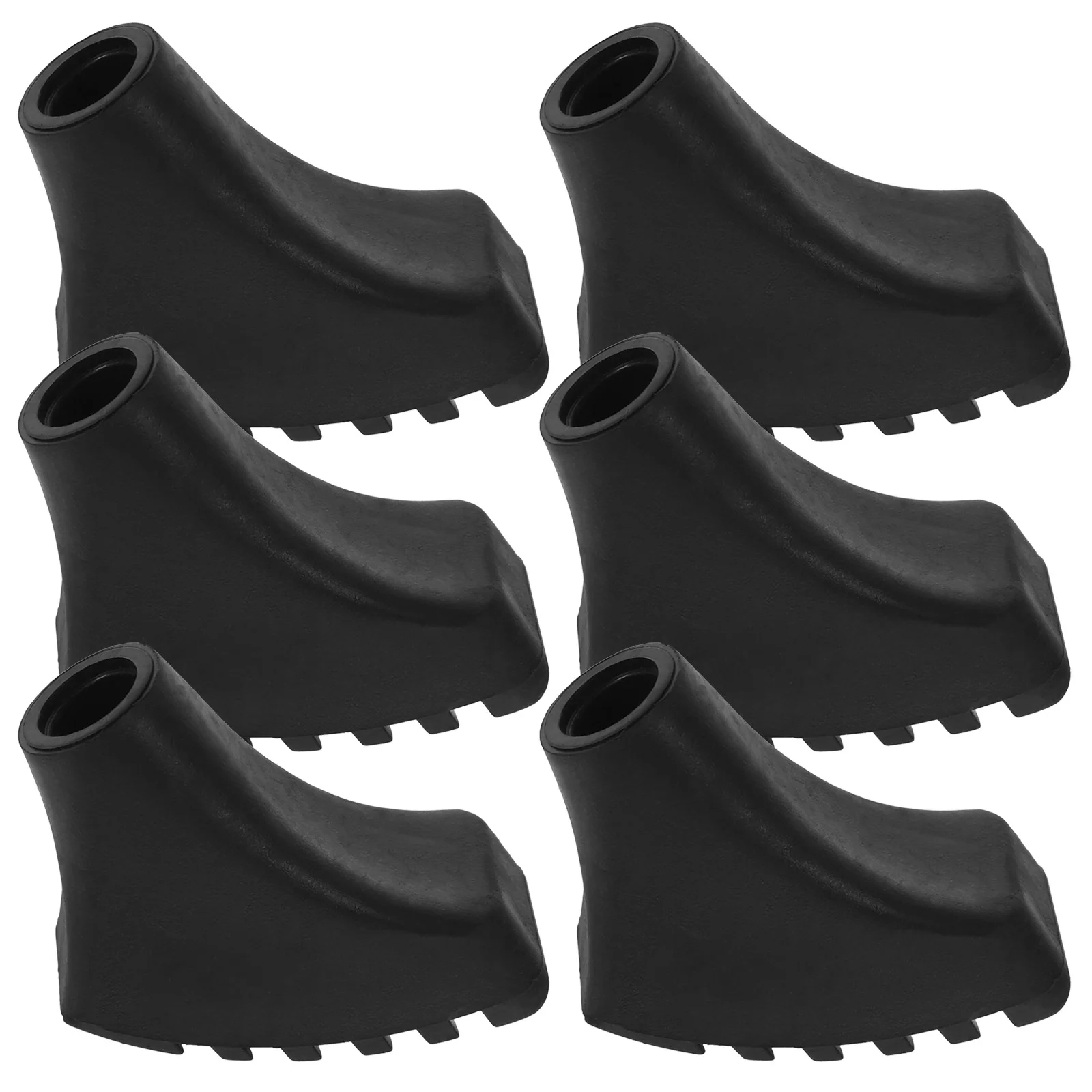 

6 Pcs Pole Tip Covers Walking Stick Hiking Replacement Rubber Cane Tips Crutch Accessories Foot Pads End Mat Trekking Poles