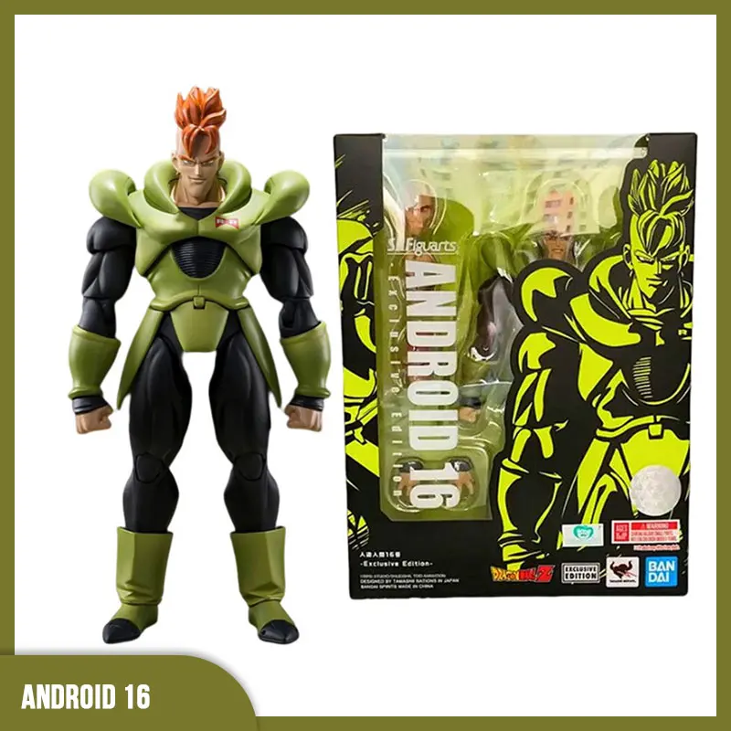 

Originate Bandai Dragon Ball Z Android 16 S.H.Figuarts Sdcc Shf Action Figures Statue Collection Model Doll Toys Gift Anime Figu