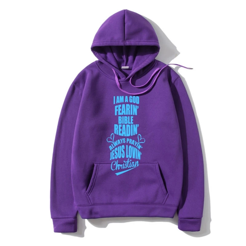 

Outerwear & Sweatshir Hoody JESUS LOVING Hoodys Men Black Hoodie Blue Letter Printed Christian Cotton Fabric Fleece Funny Des