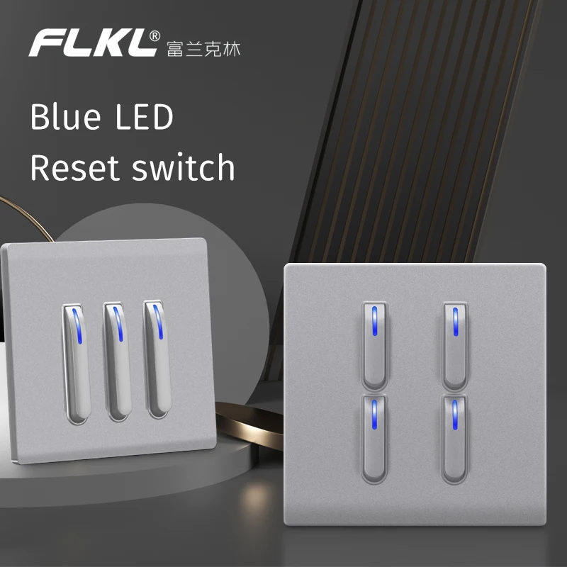 Светодиодные индикаторы FLKL, пластиковые переключатели, настенная розетка питания USB, различные кнопки панели s, 1/2/3 группа