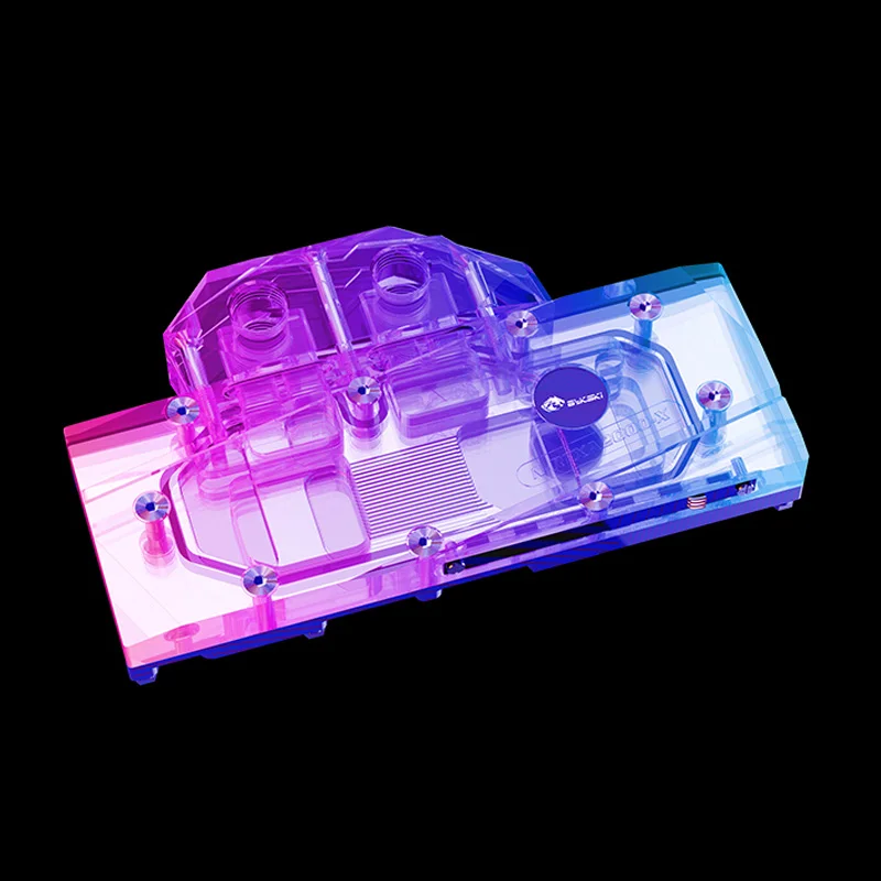 Блок жидкостного охлаждения GPU Bykski совместимый с видеокартой Leadtek Geforce RTXA2000, охладитель с задней панелью N-RTXA2000-X.