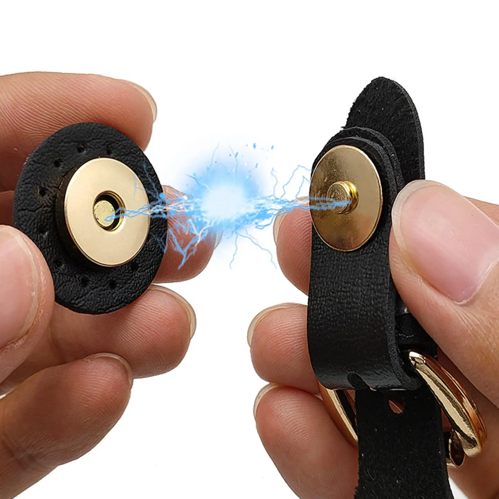 

4Pcs Sew on Snap Toggles Clasp PU Leather Fastener for Cardigan Cloak Wrap