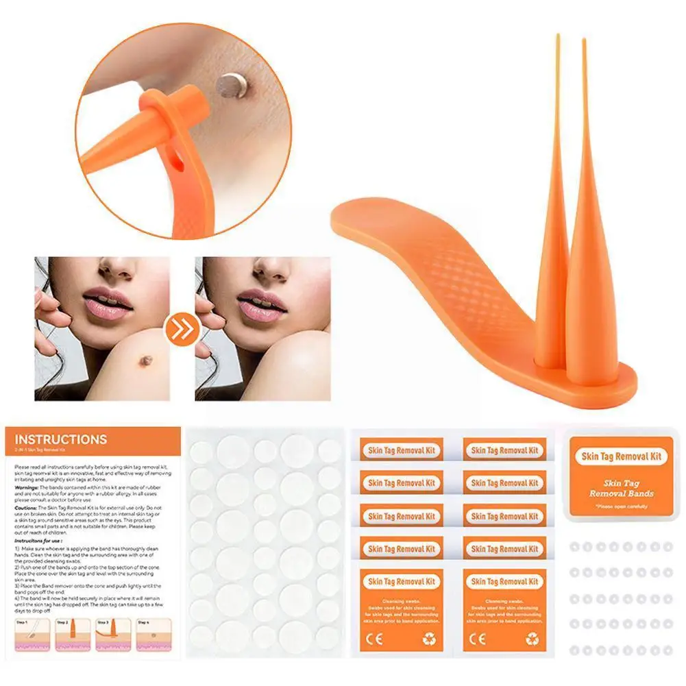 

1kit Tag Remover Kits Face Auto Band Skin Care Beauty Bands Blemish Remove Treatments Wart Rubber Pimple With Tools Acne Y8g4