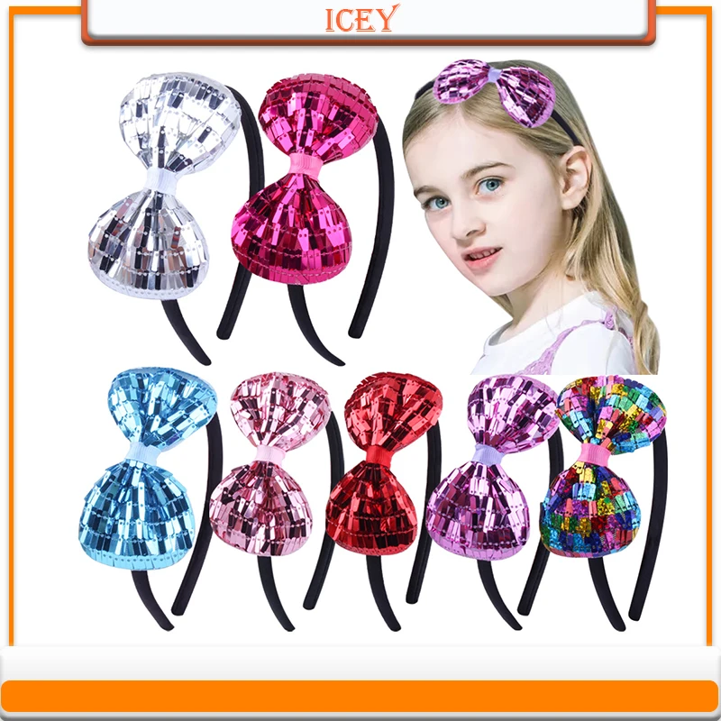 

1pc New Baby Girl Sequin Headband Glitter Party Shiny Hair Bands Festival Cartoon Headband Hair Accessories
