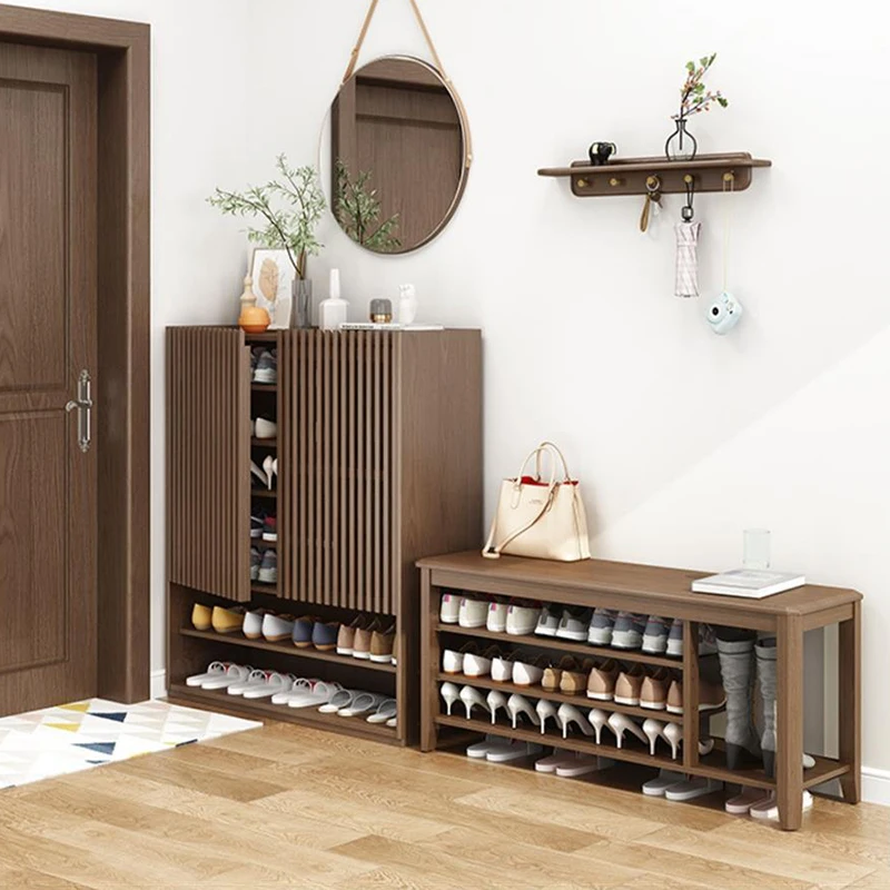 

Wooden Shoe Cabinets Bench Seat Holder Entrance Hall Sideboards Display Shoe Cabinets College Armoires De Salon Home Furniture