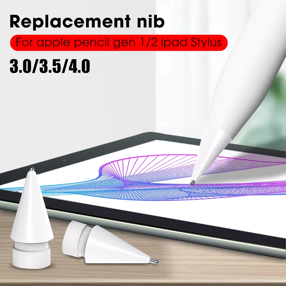 

Pencil Tips for Apple Pencil 1st 2nd 3.0 3.5 4.0 2B Generation Replacement Tip Soft and Hard Double-Layered for IPad Stylus Nib