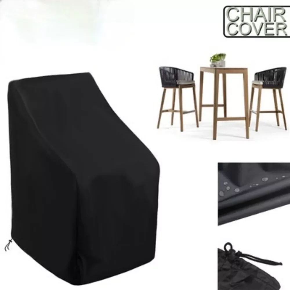 

New Chair Dust Cover 210D Waterproof Rain Cover Outdoor Garden Patio Yard Furniture Protective Cover Waterproof Anti-snow Cover