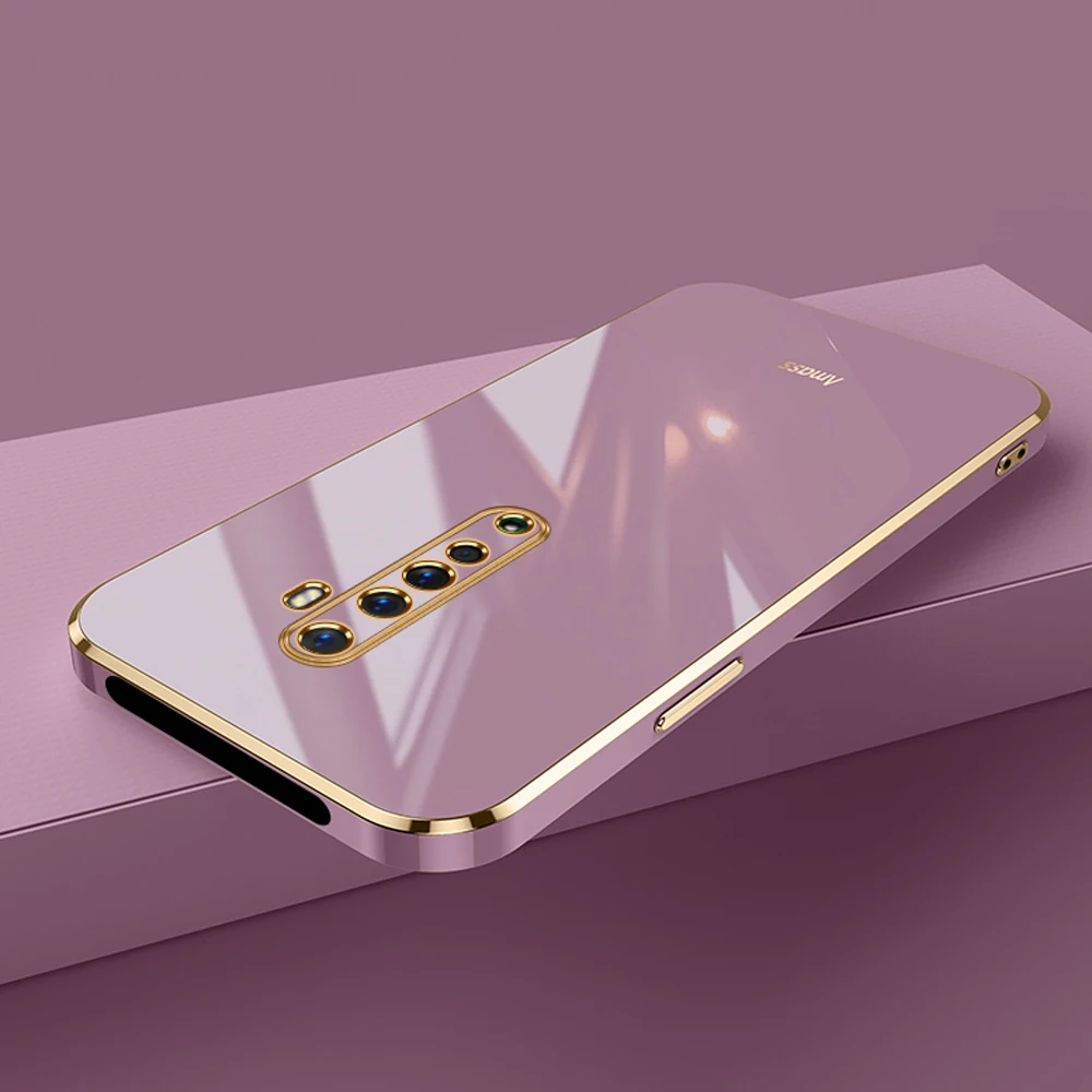 Роскошный чехол для OPPO Reno с квадратным покрытием, чехол для oppo renoz Phone Reno2z Силиконовый противоударный чехол, задняя крышка cph1904 CPH1917 cph45