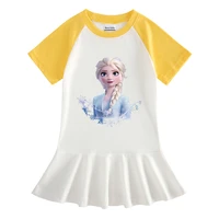 summer baby girl clothes cartoon princess frozen anna elsa kid casual cotton for 2 8 girls clothes toddler costumes