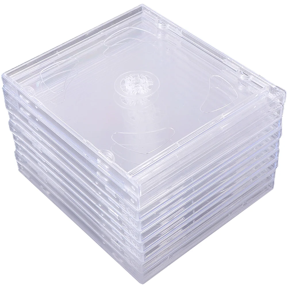 

Standard Clear Jewelry Box Holder Transparent Storage Double Acrylic DVD Holders Portable Clear