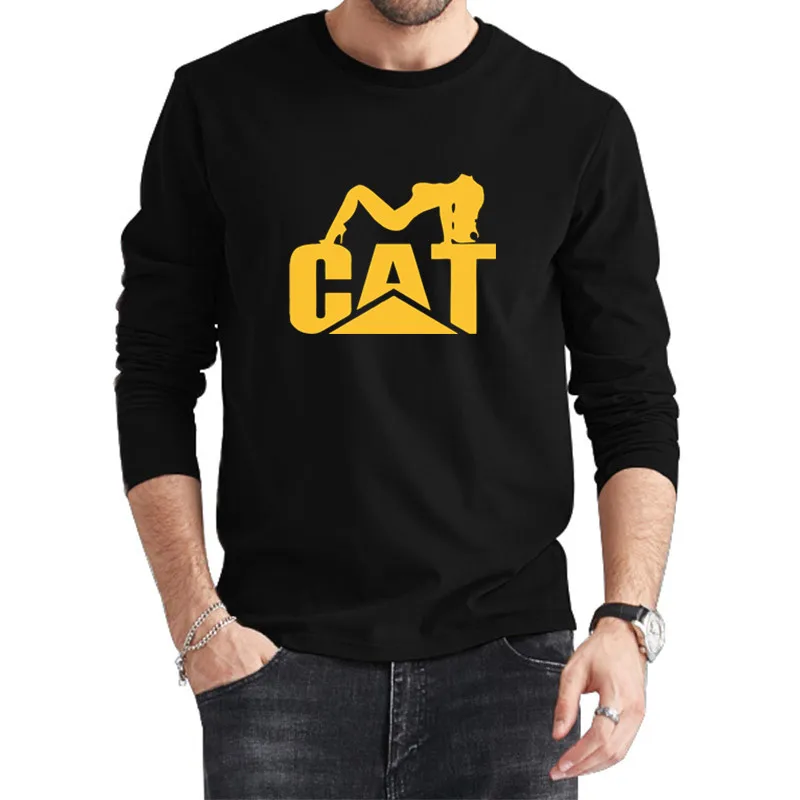 Классическая черная футболка с логотипом Caterpillar Sexy Girl новинка 2021 летняя