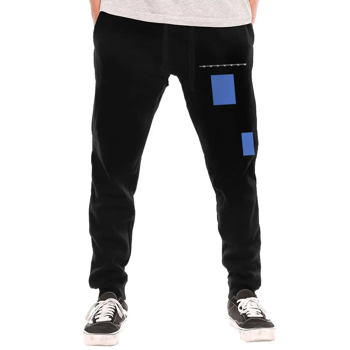 

Осенне-зимние мужские спортивные штаны с маленьким принтом, удобные и теплые, подходят для повседневной носки