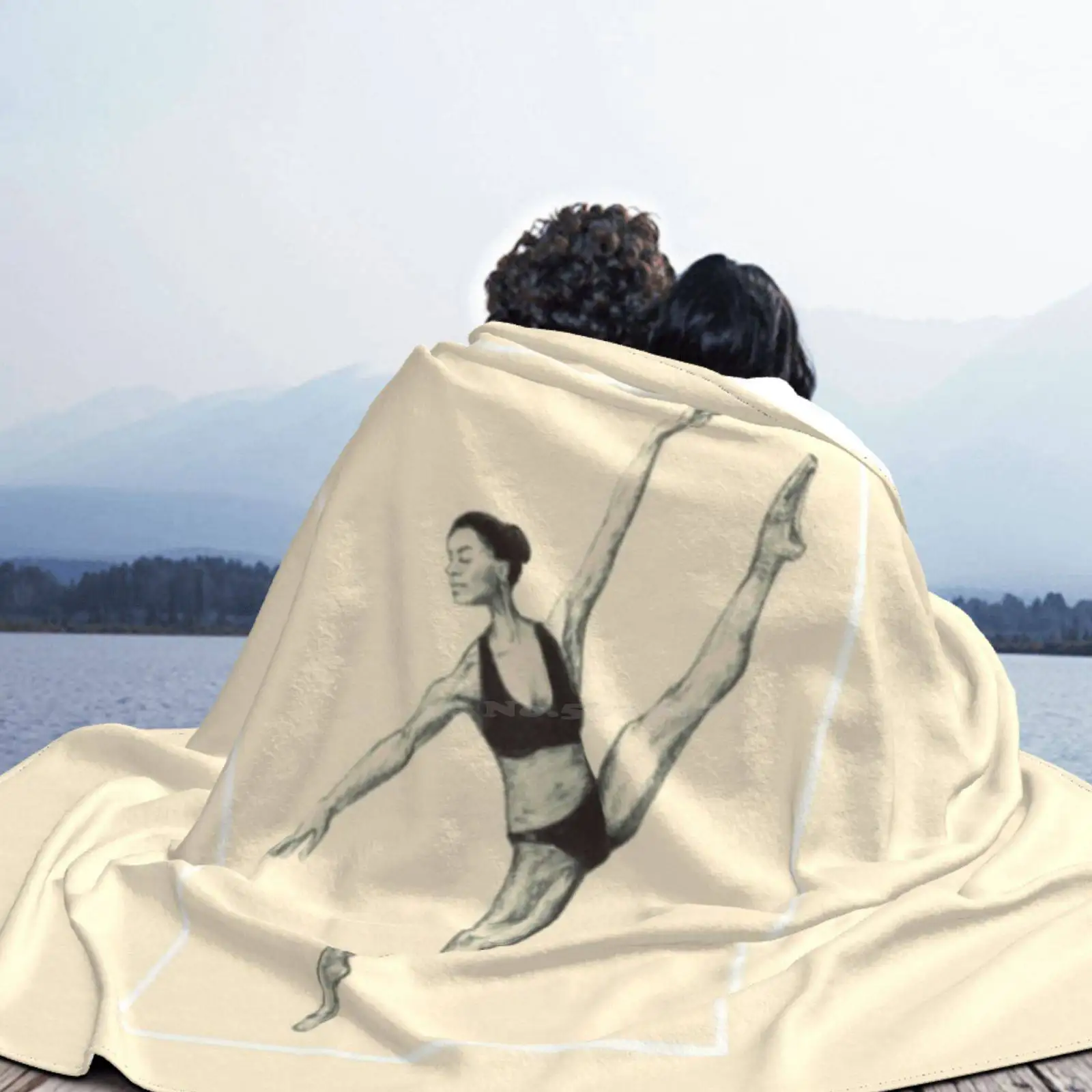 Dance Like Misty Copeland Best Selling Room Household Flannel Blanket American Ballet Theatre Abt Sketch