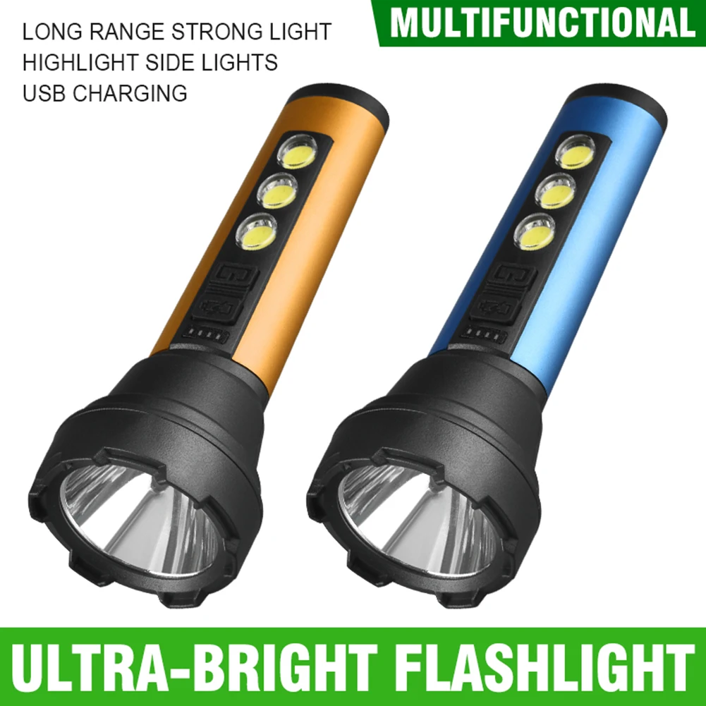 

LED COB Portable Lantern Multifunctional Waterproof Camping Lantern USB Charging Dimmable Power Display 5 Modes Outdoor Lighting