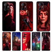 scarlet witch marvel for xiaomi 11 11t 10t note 10 mi 9t ultra pro lite 5g funda soft silicone tpu black phone case cover capa