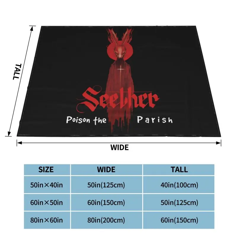 Одеяло с логотипом привода Seether ядовитое теплое комфортное ультрамягкое