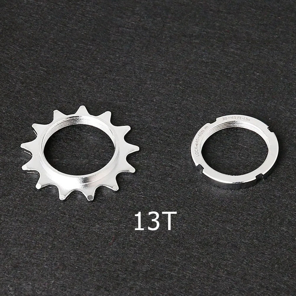 

Bicycle Sprocket Fixed Gear Speed Cog Lock Ring 13T 14T 18T Track Bike Wheel Sprocket Lockring For Fixie Track Hub 1/8\" Chain