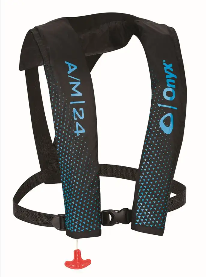 

A/M24 Auto/Manual Inflate Life Vest Black/Blue, One Size Fits Most