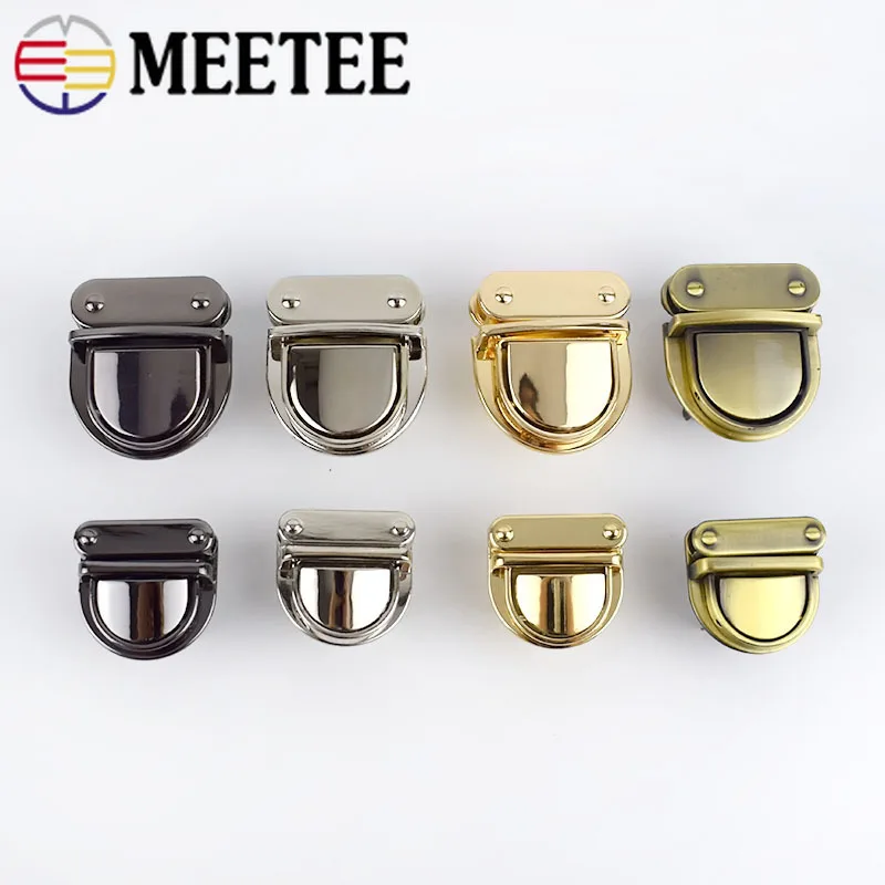 

2Pcs Meetee Metal Clasp Turn Lock Twist Locks Buckles DIY Handbag Bag Purse Luggage Hardware Closure Bags Parts Accessories