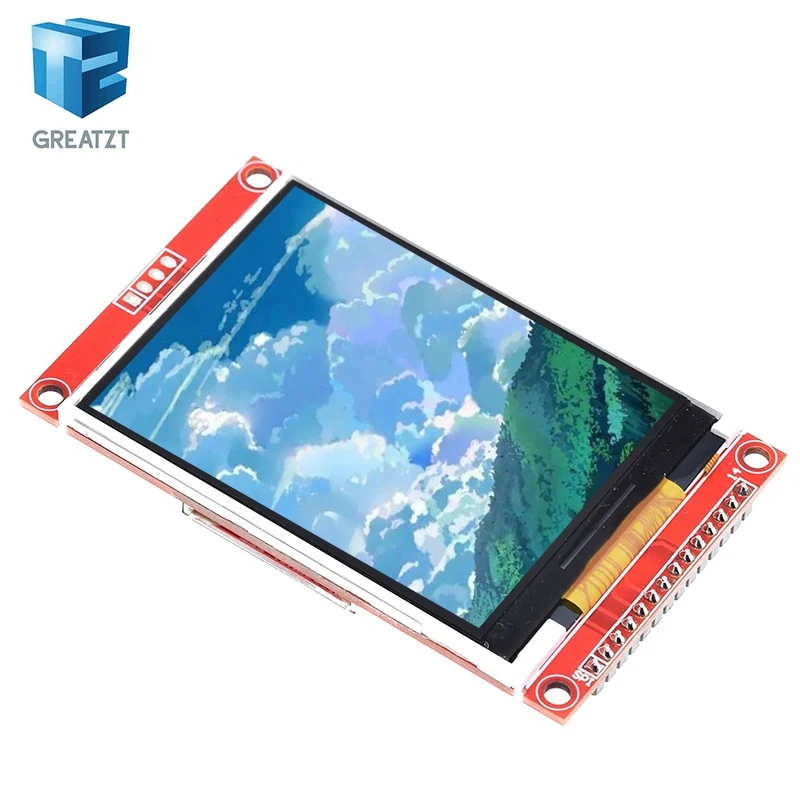 2 8 &quot240x320 SPI TFT ЖК-модуль последовательного порта с адаптером печатной платы Micro SD