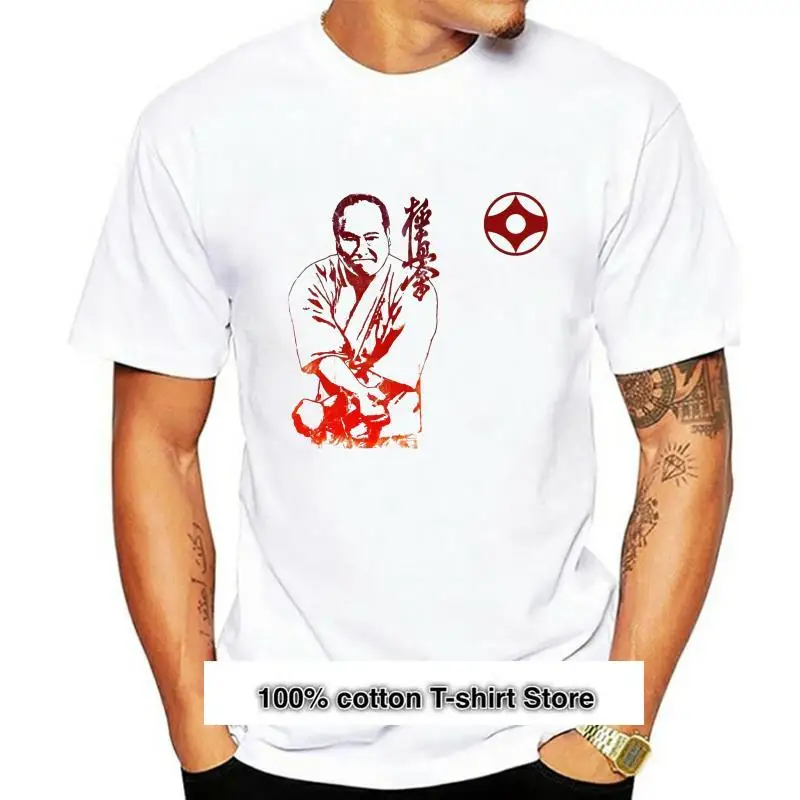 

KYOKUSHIN-Camiseta LEGEND MASUTATSU OYAMA KYOKUSHIN для мужчин, camisa blanca de arte marциальный, KARATE, дизайн, высокое качество