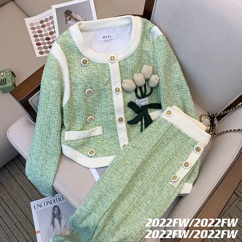 Женский спортивный костюм из двух предметов милый пиджак с длинным рукавом и