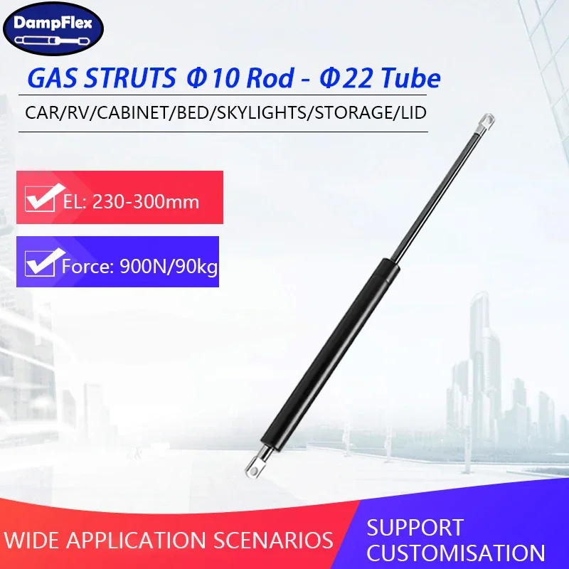 

1 шт. 900N 230-300 мм Универсальные газовые стойки, накладки на люверсы, подъемник, опора для хранения, опора на кровать RV, опора, автомобильные амортизаторы, газовая пружина
