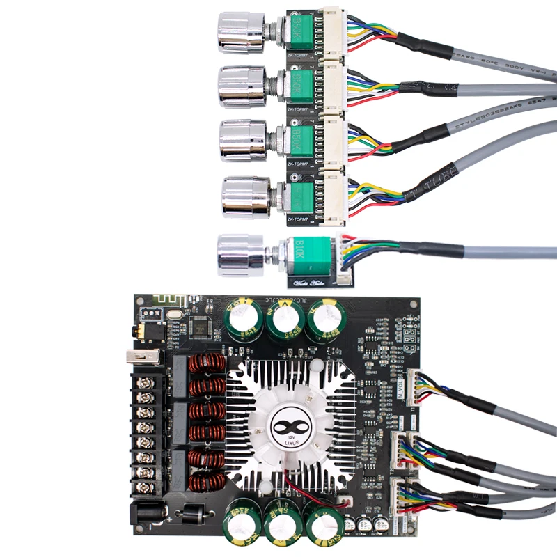 ZK-HT22 свинцовый модуль усилителя мощности Bluetooth 2 1 каналов тональный сабвуфер