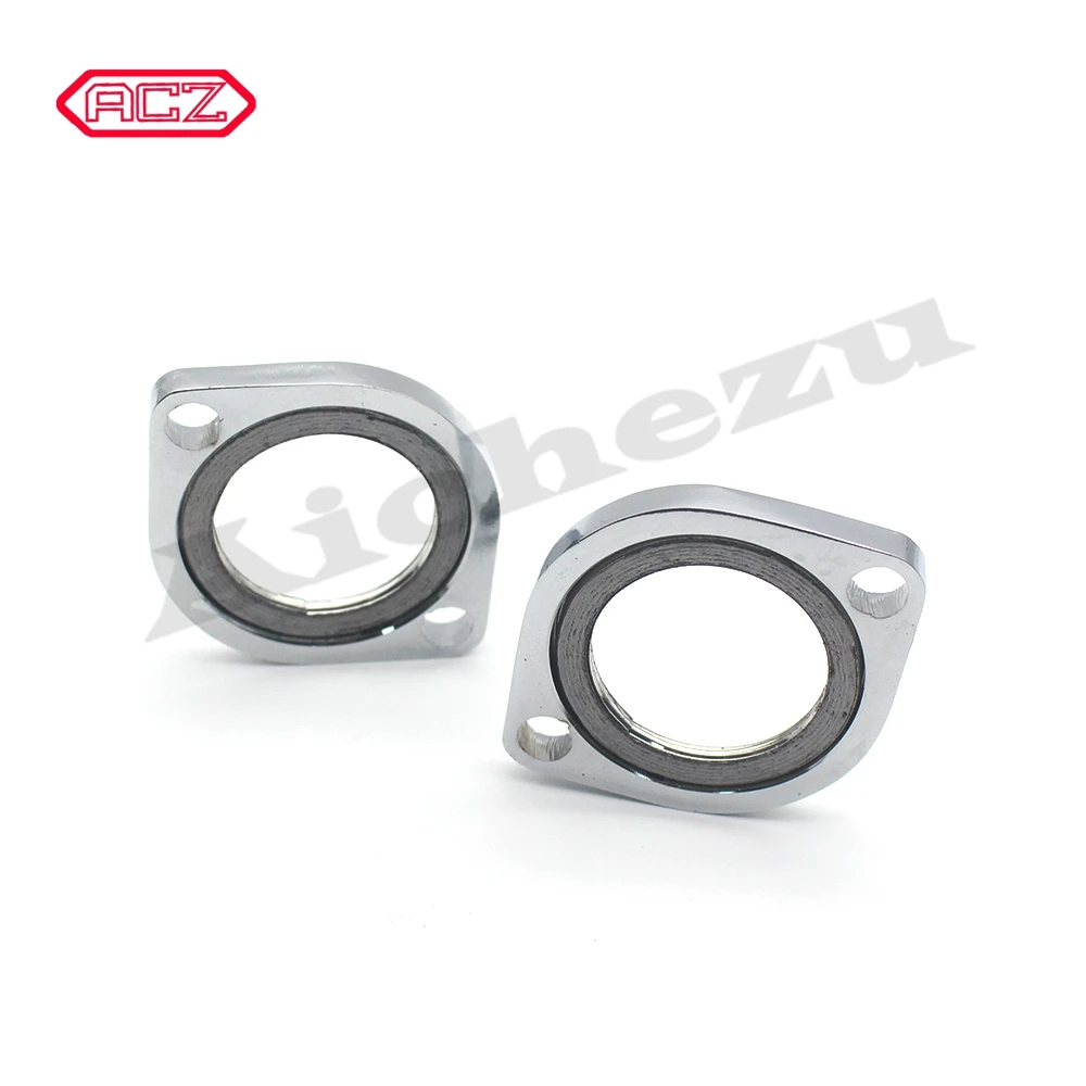 Motorcycle Street Bike Exhaust Flange Kit For Harley Evo Twin Cam Dyna Sportster 883 W/ Graphite Dount Gasket | Автомобили и