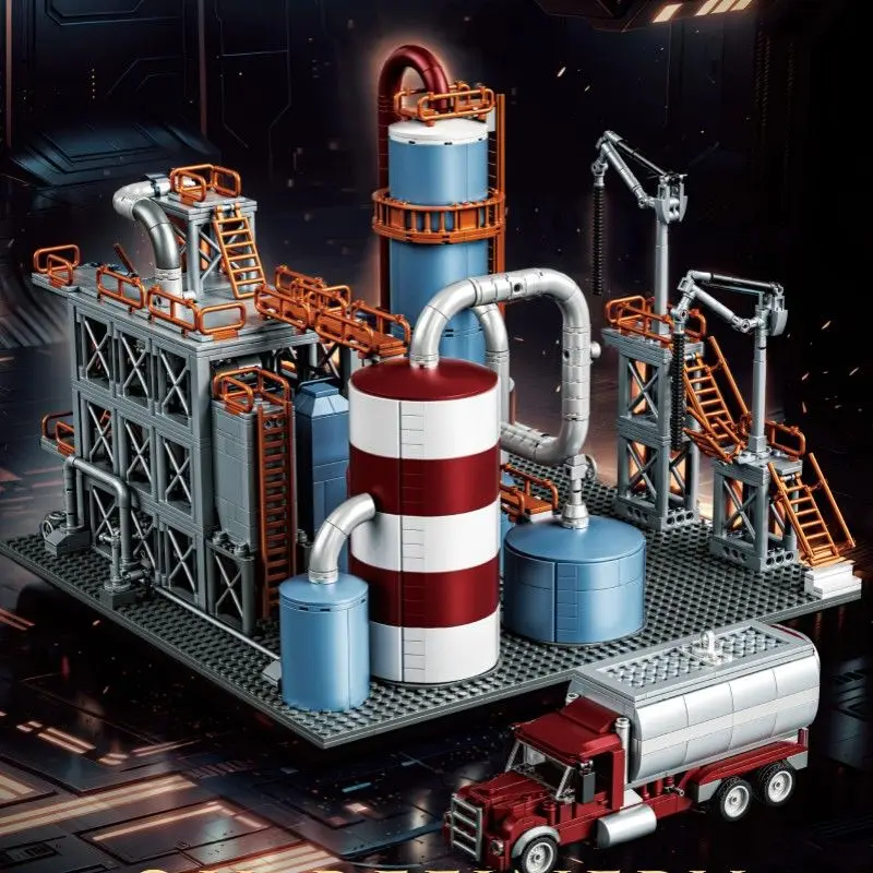 Новый MOC 33200 модель масла креативная заводская строительные блоки сборка