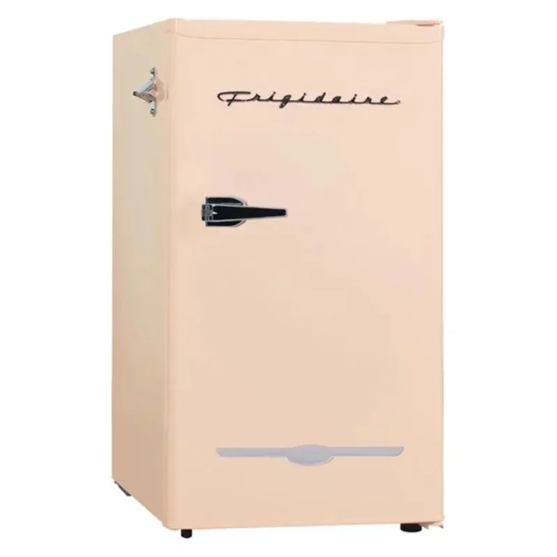 

Холодильник Frigidaire 3,2 кубических футов, компактный холодильник в стиле ретро с боковой открывалкой для бутылок EFR376, коралловый