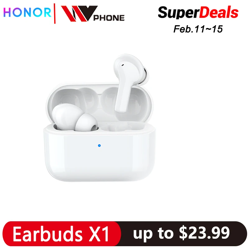 Huawei Honor Earbuds X1 TWS Wireless Bluetooth 5.0 Earphones Noise Cancellation Dual Microphone Calls SBC &amp AAC headsets | Электроника