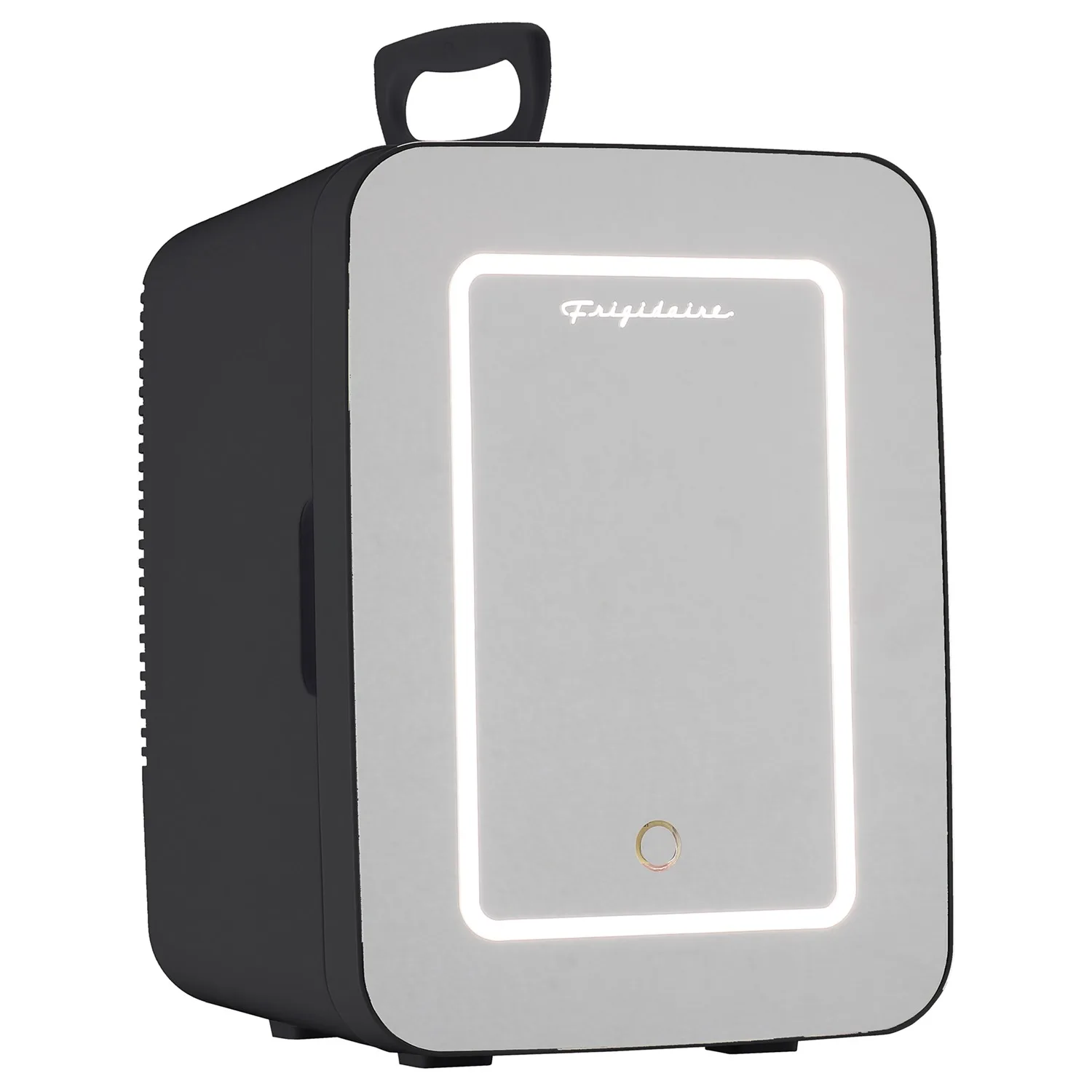 

10L Mini Portable Personal Fridge with Lighted Mirror Door Cooler Mask Beverage Refrigerator for home Car