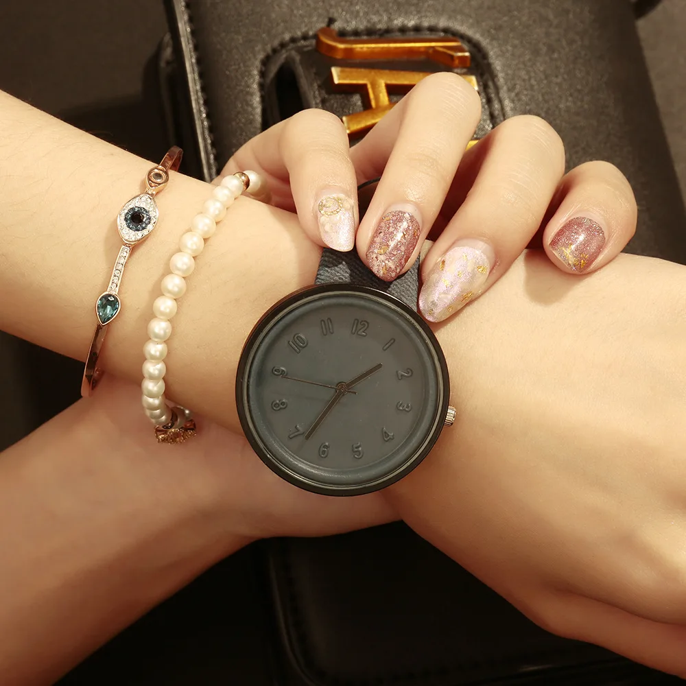 

Модные студенческие холщовые женские часы стерео цифровые женские часы креативные женские кварцевые часы