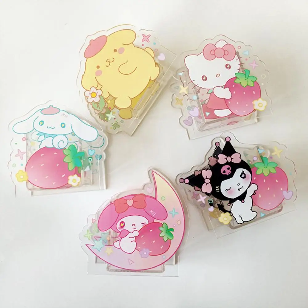 

Симпатичный мультяшный Sanrio Kuromi Mymelody Ins креативный акриловый прозрачный держатель для ручек аниме Девочка Сердце канцелярская коробка для х...