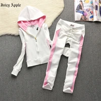 juicy apple tracksuit women hot tracksuit woman spring and autumn velvet two piece set with diamante rhinestone jogging suits